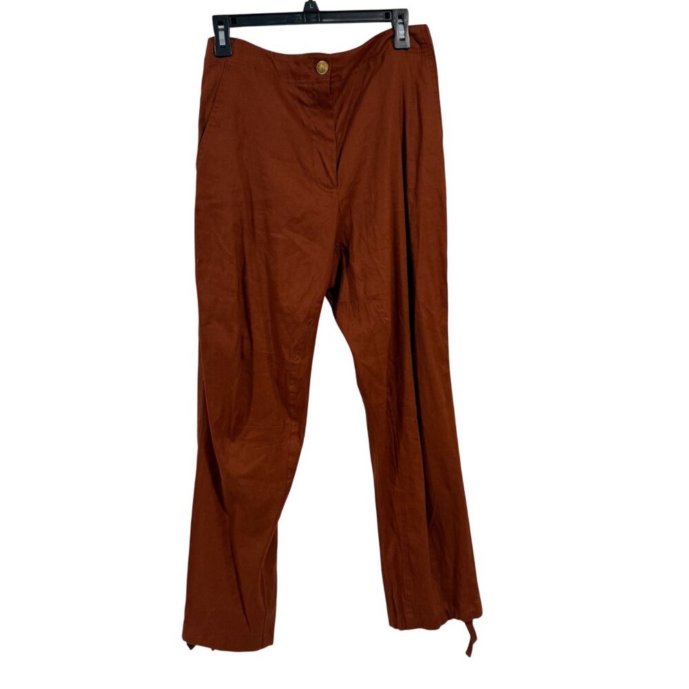Rag & Bone Dawn Linen Blend Pant in Mahogany NWT Size 8